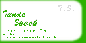 tunde speck business card